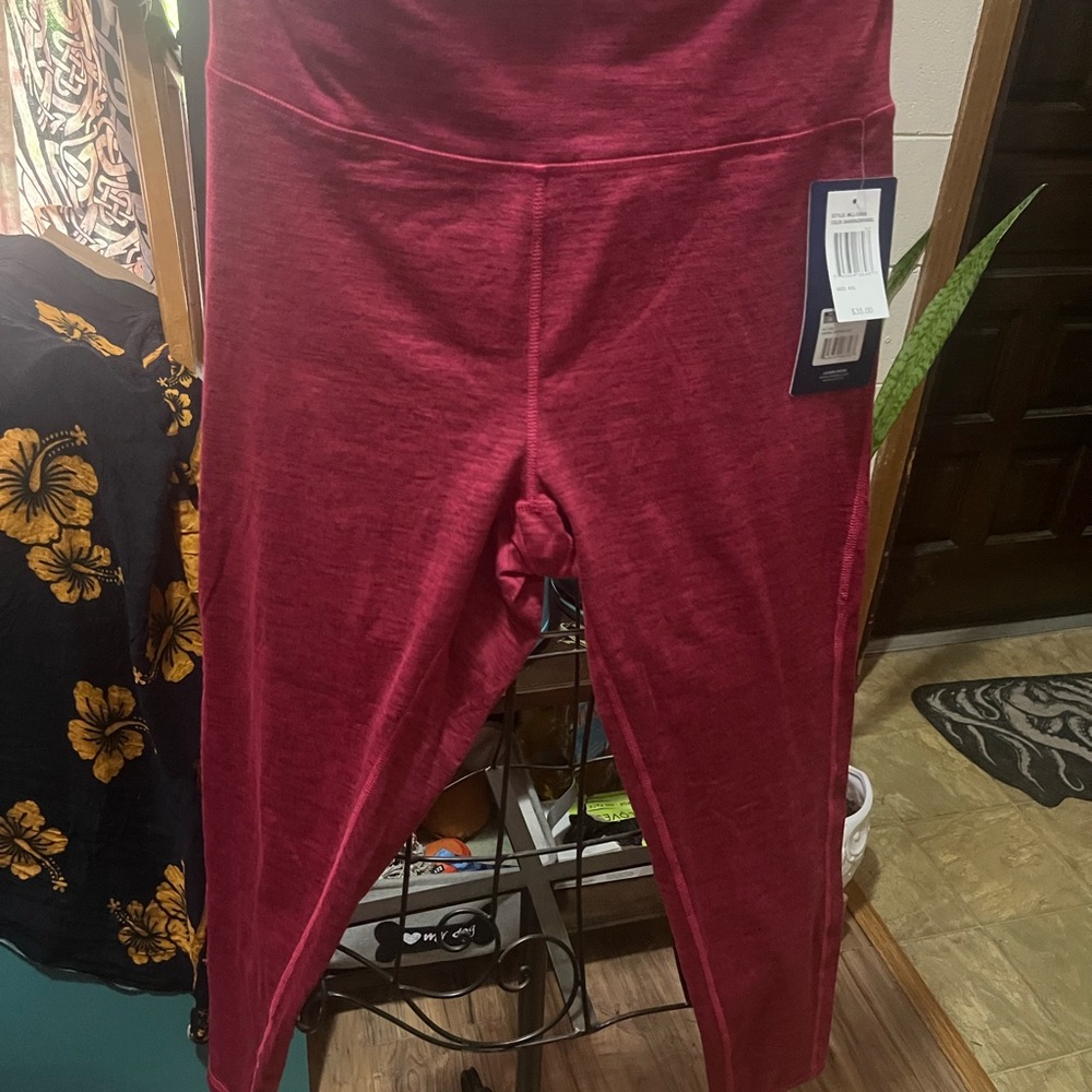 Marika Red High-Waist Leggings